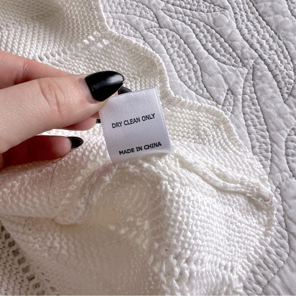 FRAME - Crochet Boxy Top - White - Picture 8 of 11